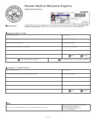 Document preview: Minor Application Request Form - Nevada Medical Marijuana Registry - Nevada