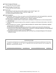 New / Renewal Radiopharmacy License Checklist - Radioactive Materials (Ram) Program - Nevada, Page 4
