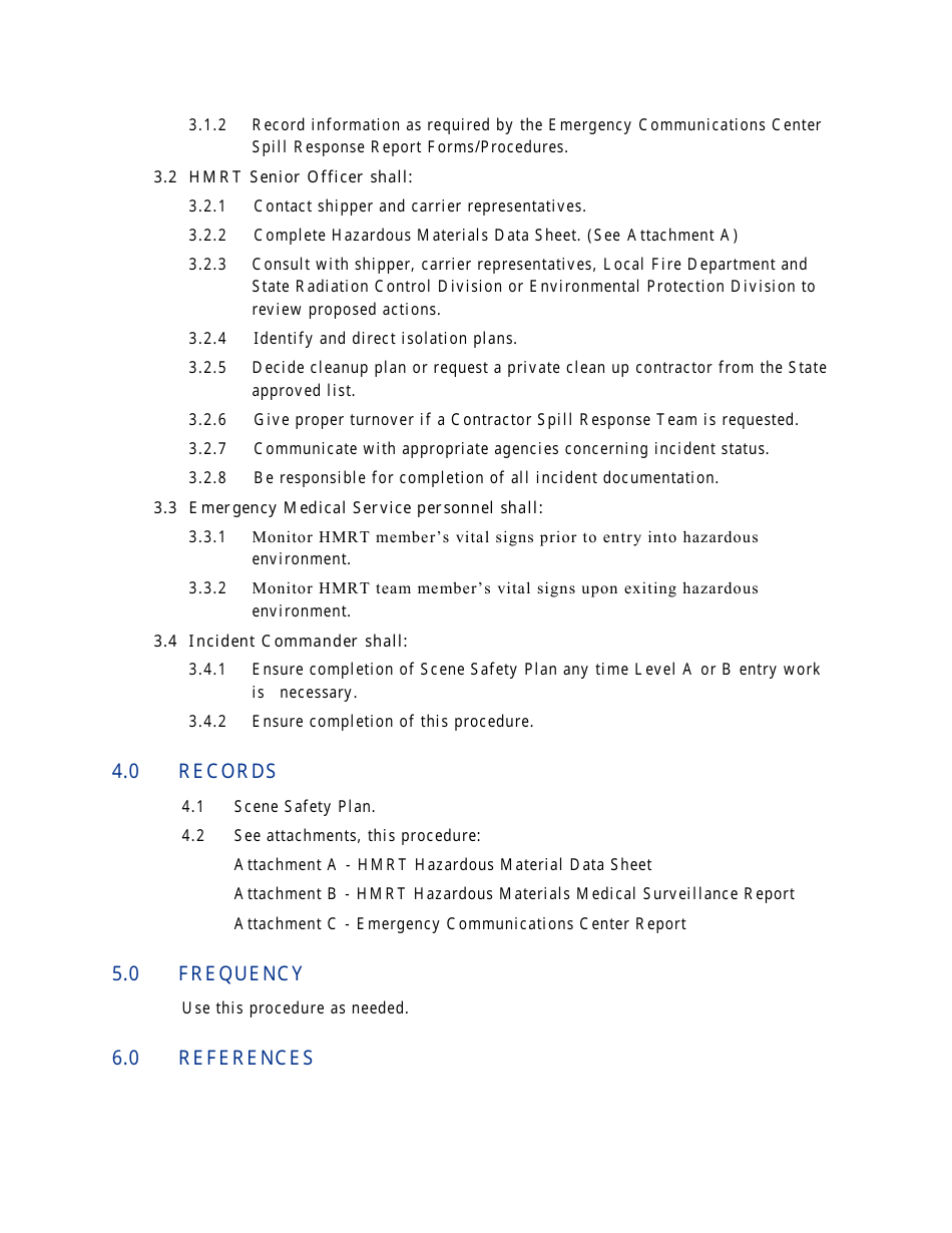 Nevada Hazardous Materials Incident Response Procedure Transportation