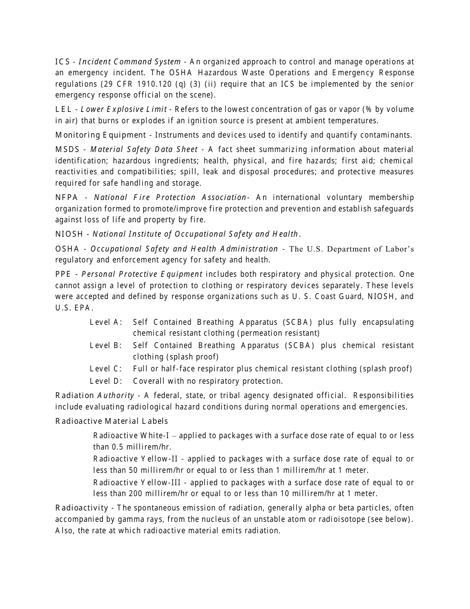 Hazardous Materials Incident Response Procedure - Transportation Emergency Preparedness Program (Tepp) - Nevada, Page 5