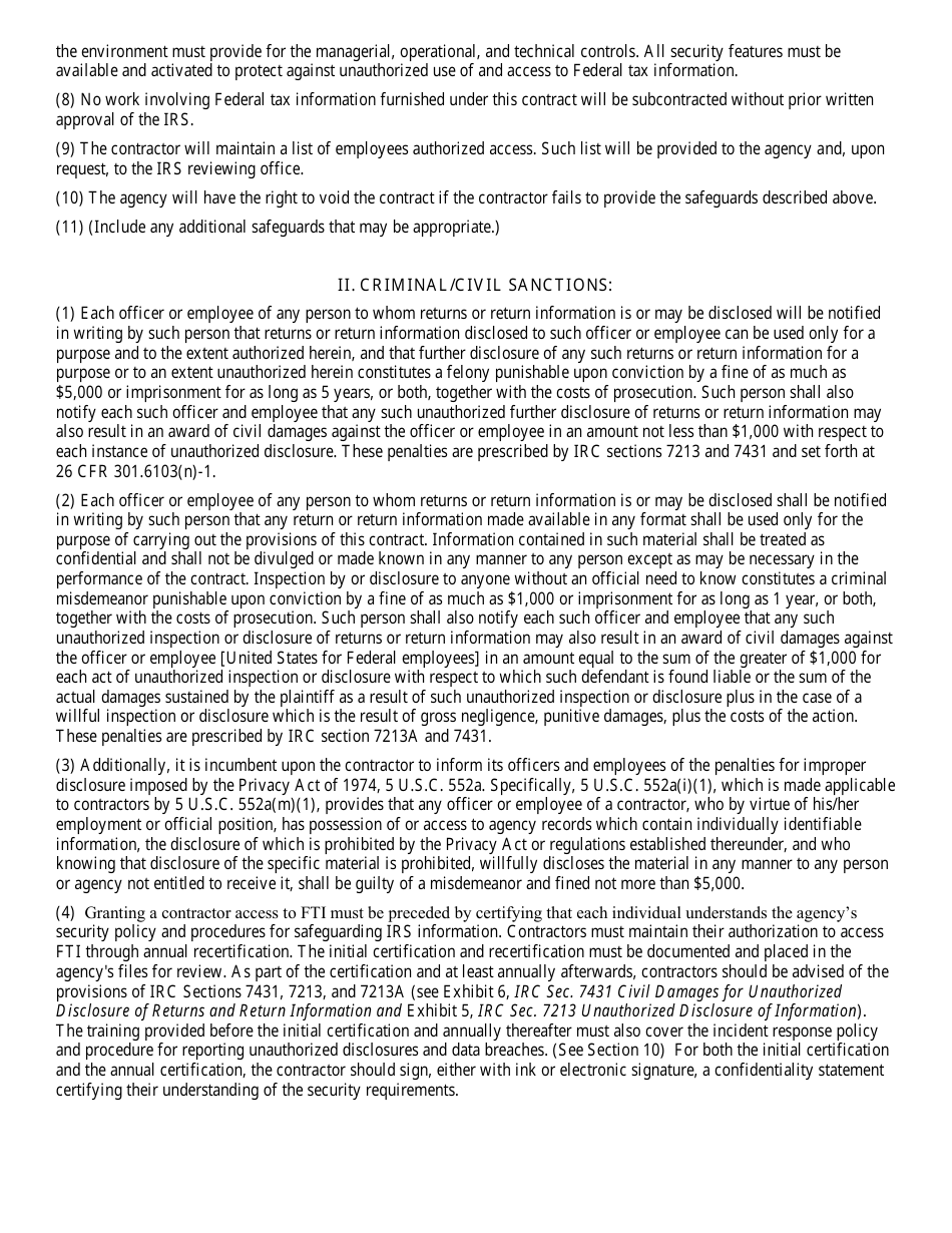 Form 6115-AT Employee / Contractor Safeguarding Federal Tax Information Training Certification - Nevada, Page 15