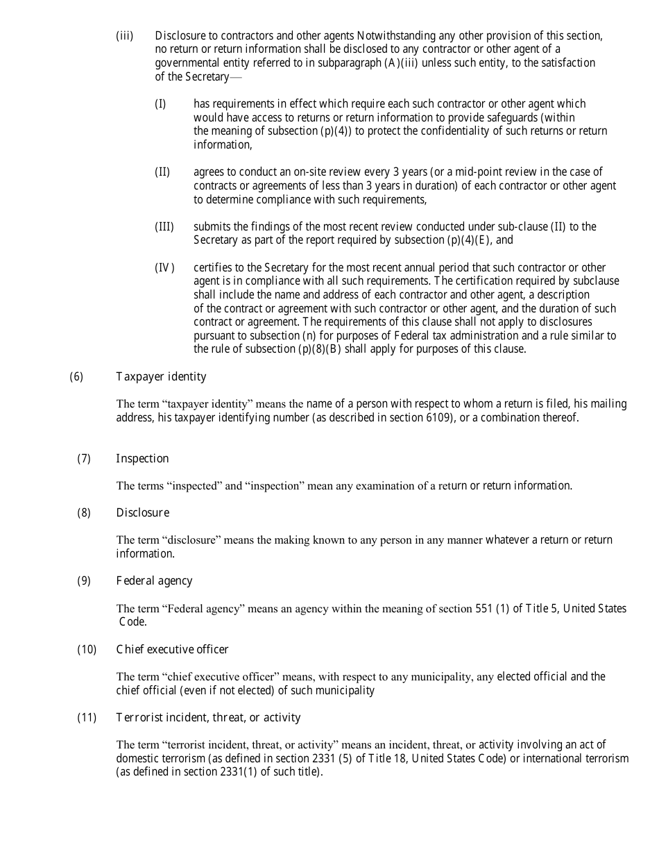Form 6115-AT Employee / Contractor Safeguarding Federal Tax Information Training Certification - Nevada, Page 5
