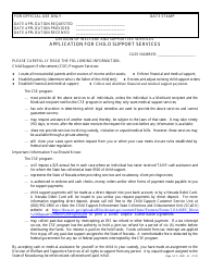 Document preview: Form 4000-EC Application for Child Support Services - Nevada