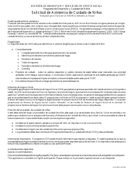 Formulario 2151-WCS Solicitud De Asistencia De Cuidado De Ninos - Nevada (Spanish), Page 2