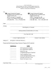 Document preview: Form 2854-EL Request for Materials - Energy Assistance Program - Nevada