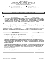 Document preview: Form 2840-EL Designation of Authorized Representative - Energy Assistance Program - Nevada