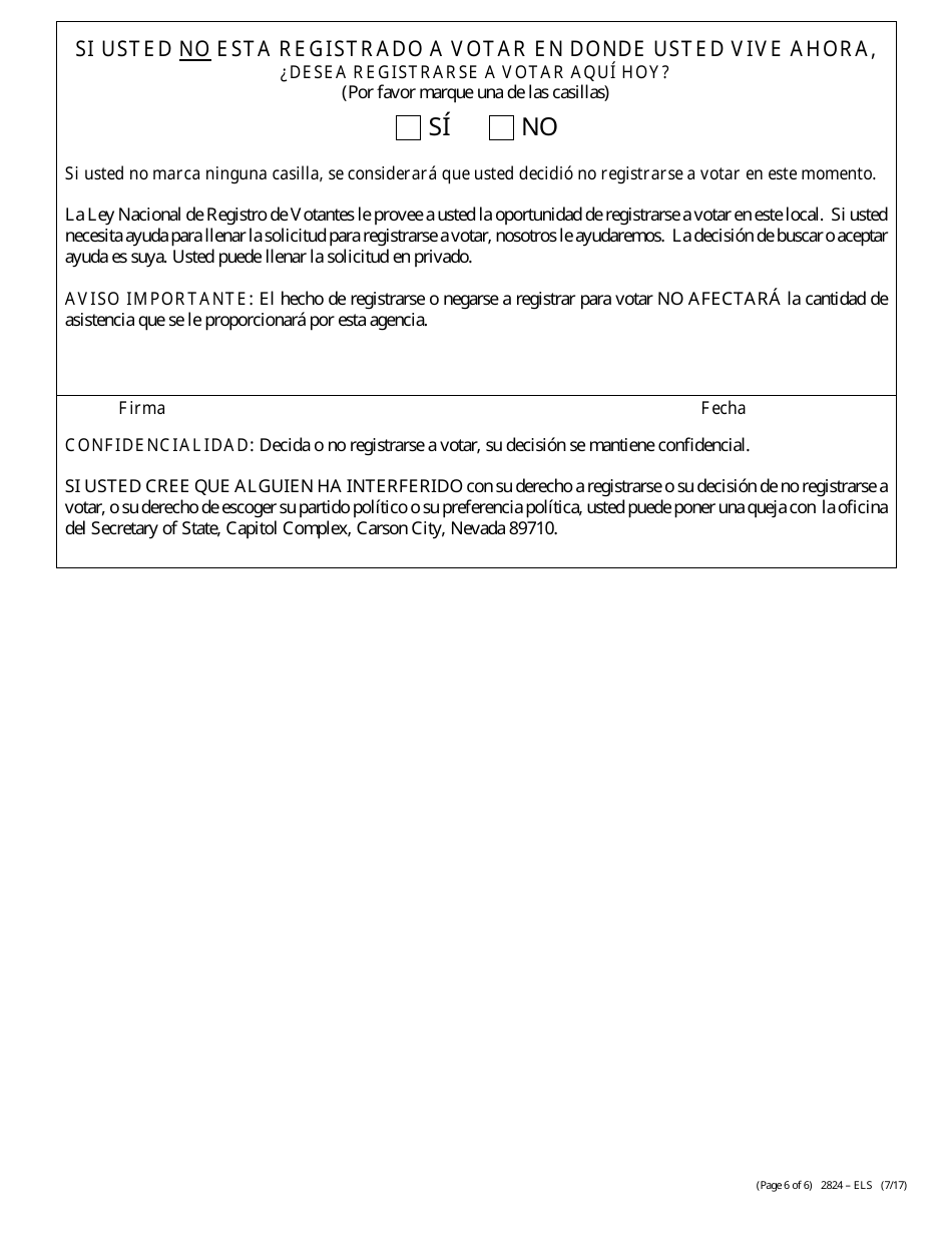 Formulario 2824-ELS Solicitud De Asistencia Para Servicios De Energia - Nevada (Spanish), Page 8