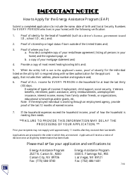 Form 2824-EL Application for Assistance - Energy Assistance Program - Nevada
