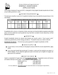 Form 2824-EL Application for Assistance - Energy Assistance Program - Nevada, Page 2
