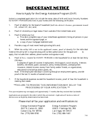 Form 2824-EL Application for Assistance (Vision Impaired) - Energy Assistance Program - Nevada