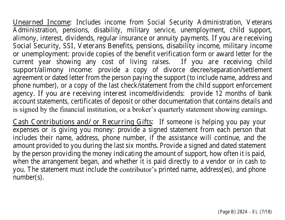 Form 2824-EL Application for Assistance (Vision Impaired) - Energy Assistance Program - Nevada, Page 5