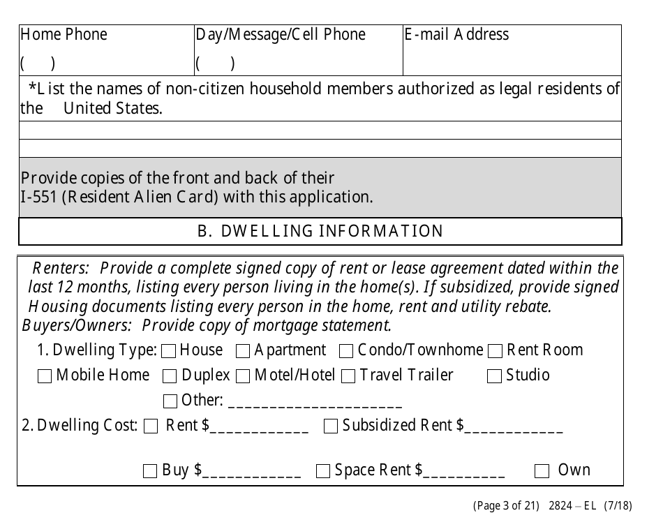 Form 2824-EL Application for Assistance (Vision Impaired) - Energy Assistance Program - Nevada, Page 9