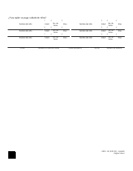 Formulario 2329-EE Formulario De Verificacion De Gastos De Cuidado De Ninos - Nevada (Spanish), Page 2