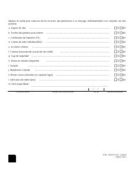 Formulario 2796-EM Cuestionario De Vivienda, Ingresos Y Recursos Del Conyuge - Nevada (Spanish), Page 2