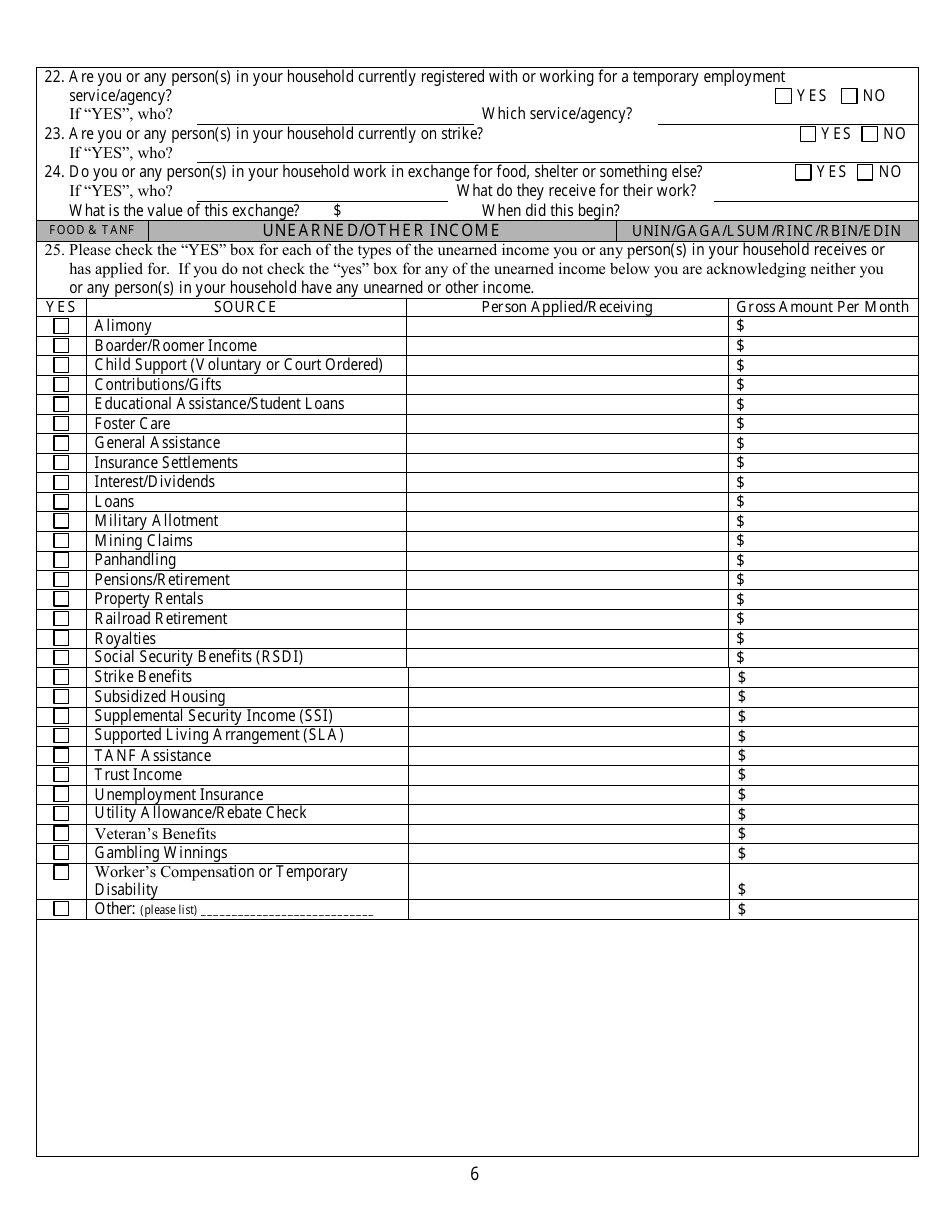 Form 2905-EG Application for Assistance - Nevada, Page 6