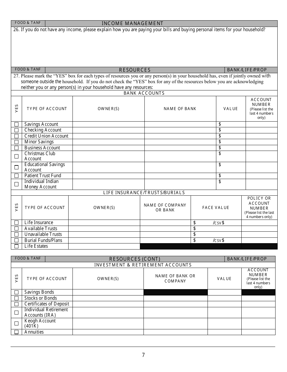 Form 2905-EG Application for Assistance - Nevada, Page 7