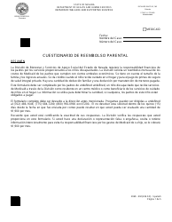 Formulario 2069-EM Cuestionario De Reembolso Parental - Nevada (Spanish)