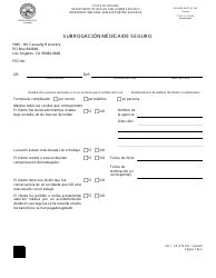 Document preview: Formulario 2511-EE Subrogacion Medica/De Seguro - Nevada (Spanish)