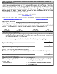 Form 2960-EG Application for Health Insurance - Nevada, Page 14