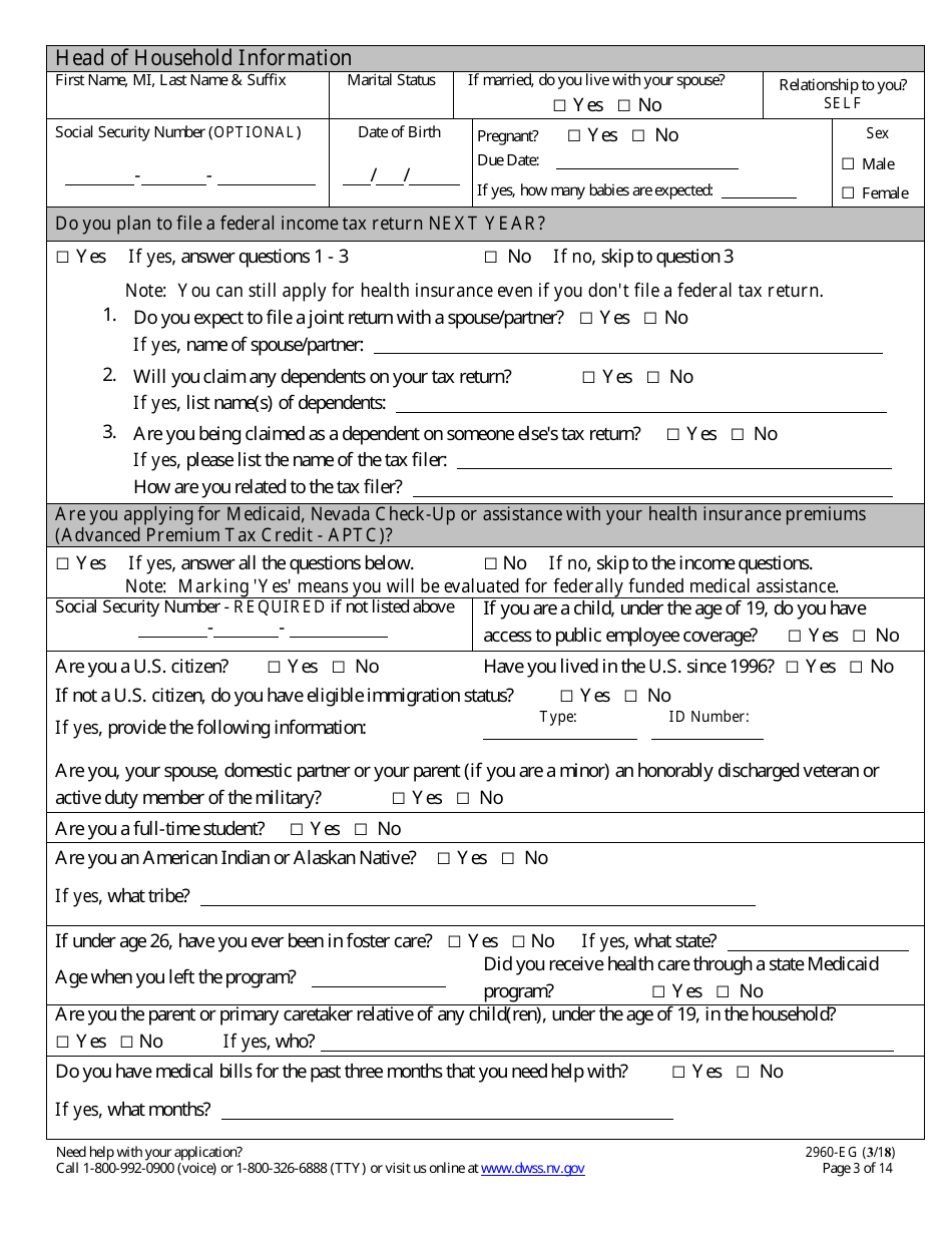 Form 2960-EG Download Printable PDF or Fill Online Application for ...