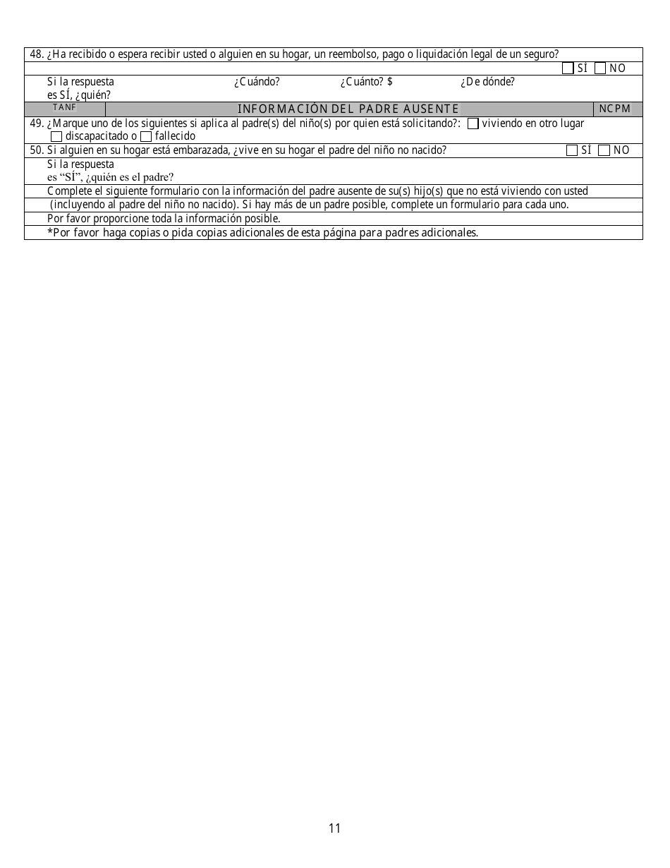 Formulario 2905-EG / S Solicitud De Asistencia Publica - Nevada (Spanish), Page 11