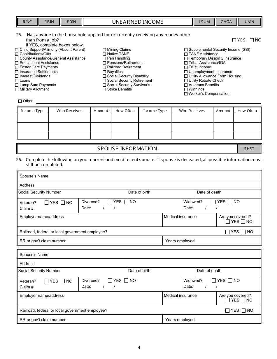 Form 2920-EM Application for Assistance - Medicaid, Maabd, Snap - Nevada, Page 6