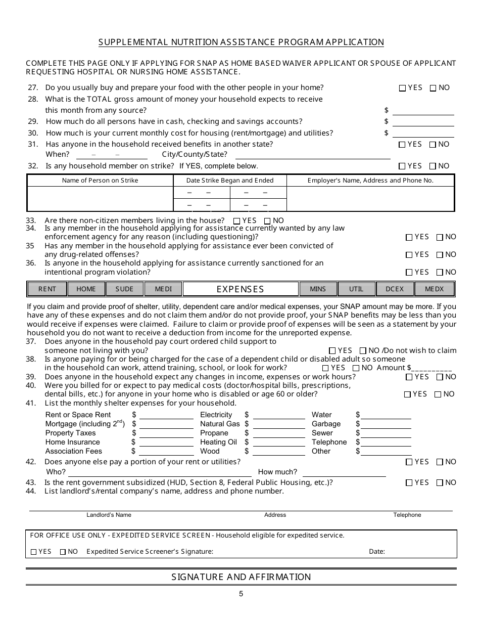 Form 2920-EM Application for Assistance - Medicaid, Maabd, Snap - Nevada, Page 7