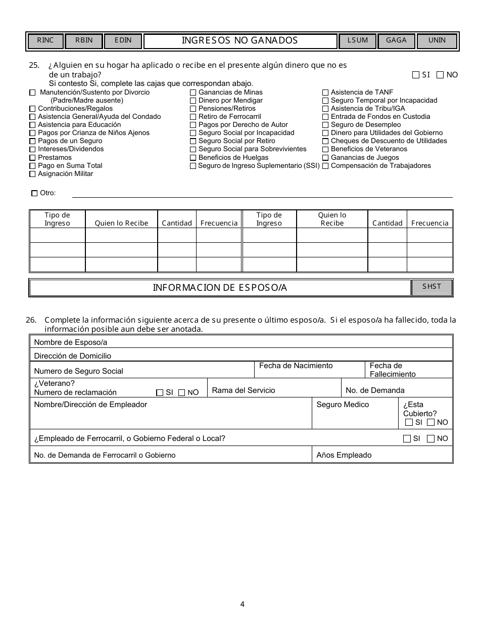 Formulario 2920-EMS Aplicacion Para Asistencia - Nevada (Spanish), Page 6