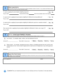 Application for Presumptive Eligibility for Medicaid - Nevada, Page 3