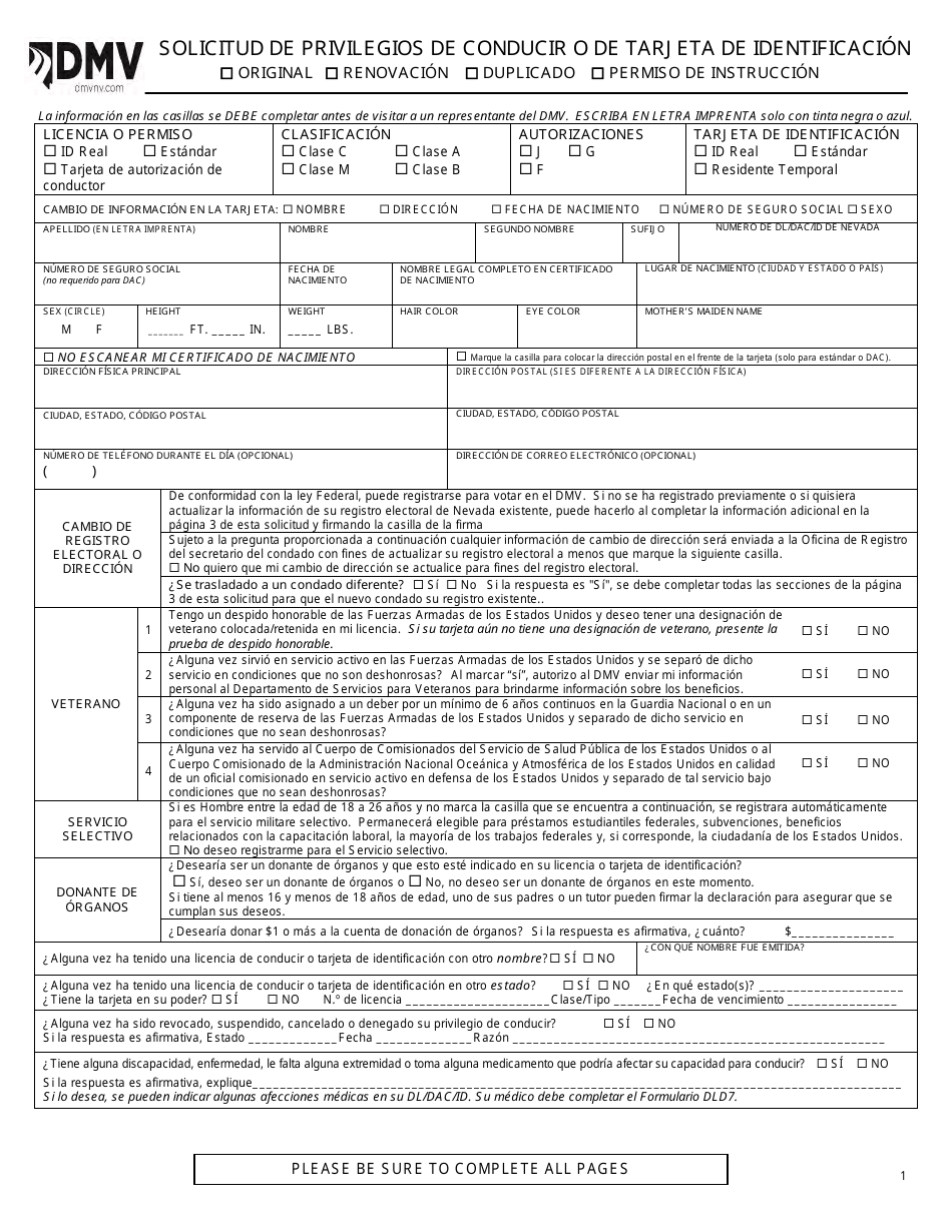 Formulario DMV002 Fill Out, Sign Online and Download Fillable PDF
