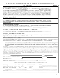 Formulario DMV-002 Solicitud De Privilegios De Conducir O De Tarjeta De Identificacion - Nevada (Spanish), Page 2