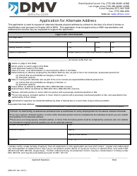 Form DMV-007 Download Fillable PDF or Fill Online Application for ...