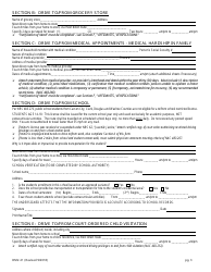 Form DMV-21 Application for Restricted License - Nevada, Page 3