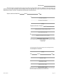 Form OBL210 Vehicle Industry Business License Bond - Nevada, Page 2