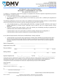Document preview: Form OBL331 Internet Consignment Auction Certification Affidavit - Nevada