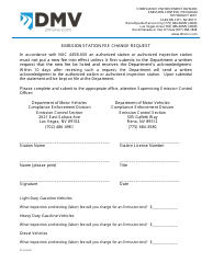 Document preview: Form EC-28 Emission Station Fee Change Request - Nevada