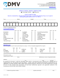 Document preview: Form OBL320 Drive School Vehicle Inspection - Nevada