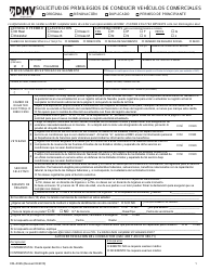 Document preview: Formulario CDL-002S Solicitud De Privilegios De Conducir Vehiculos Comerciales - Nevada (Spanish)