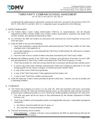 Document preview: Form CDL-026 Third Party Company/School Agreement - Nevada