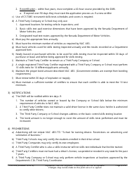 Form CDL-026 Third Party Company/School Agreement - Nevada, Page 2