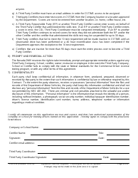 Form CDL-050 Third Party Certifier Agreement - Nevada, Page 4