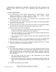 Form CDL-038 Third Party Company &amp; School Renewal Application - Nevada, Page 2