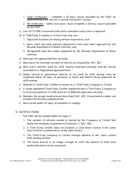 Form CDL-038 Third Party Company &amp; School Renewal Application - Nevada, Page 3
