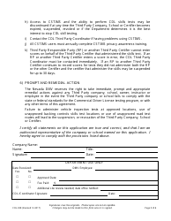 Form CDL-038 Third Party Company &amp; School Renewal Application - Nevada, Page 5