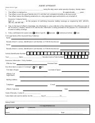 Form NVL020 Agent Affidavit - Nevada, Page 2