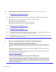 Form MC090 Motor Carrier Vehicle Registration Application Checklist - Nevada, Page 2