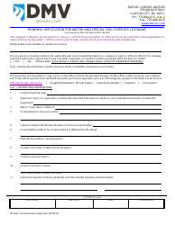 Document preview: Form MC042A Renewal Application for Motor and Special Fuel Supplier Licensing - Nevada