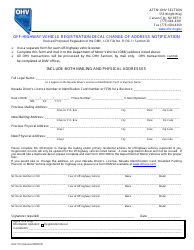 Document preview: Form OHV010 Off-Highway Vehicle Registration Decal Change of Address Notification - Nevada