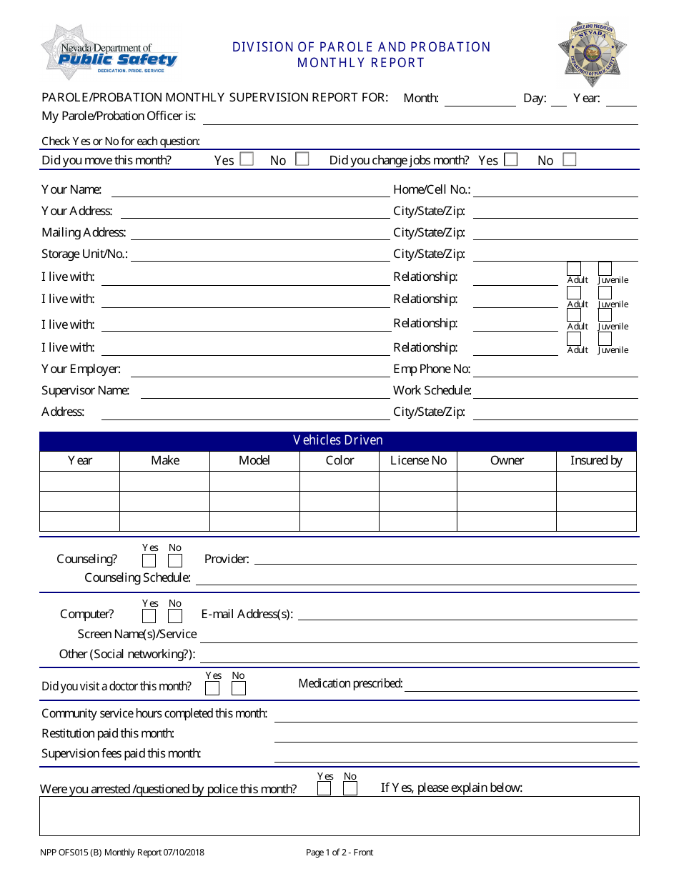 Form NPP OFS015 Fill Out Sign Online and Download Fillable PDF Form NPP OFS015 Fill Out Sign Online and Download Fillable PDF
