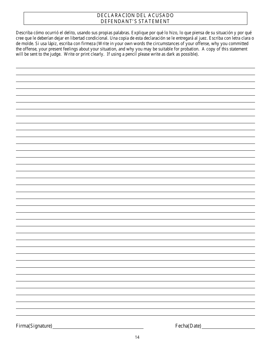 Cuestionario Para Determinar Antecedentes - Nevada (Spanish), Page 14